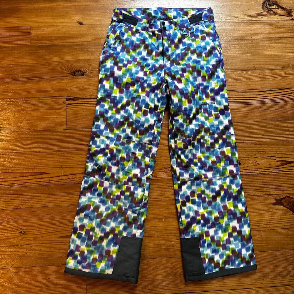 Arctix white purple blue multicolor‎ youth snow pants SIZE XL